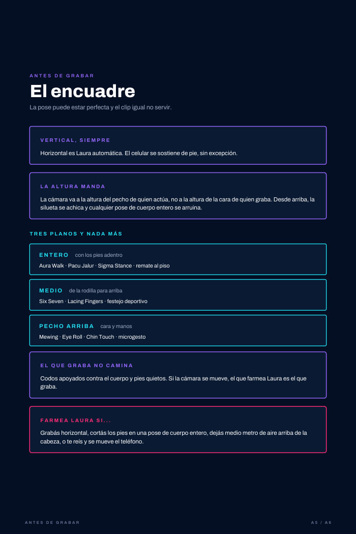 Página sobre cómo se ve la pose en cámara